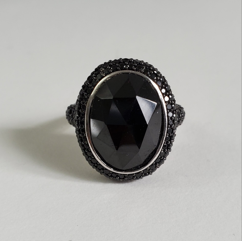 Watch Video / Sterling Silver 925 Onyx Ring